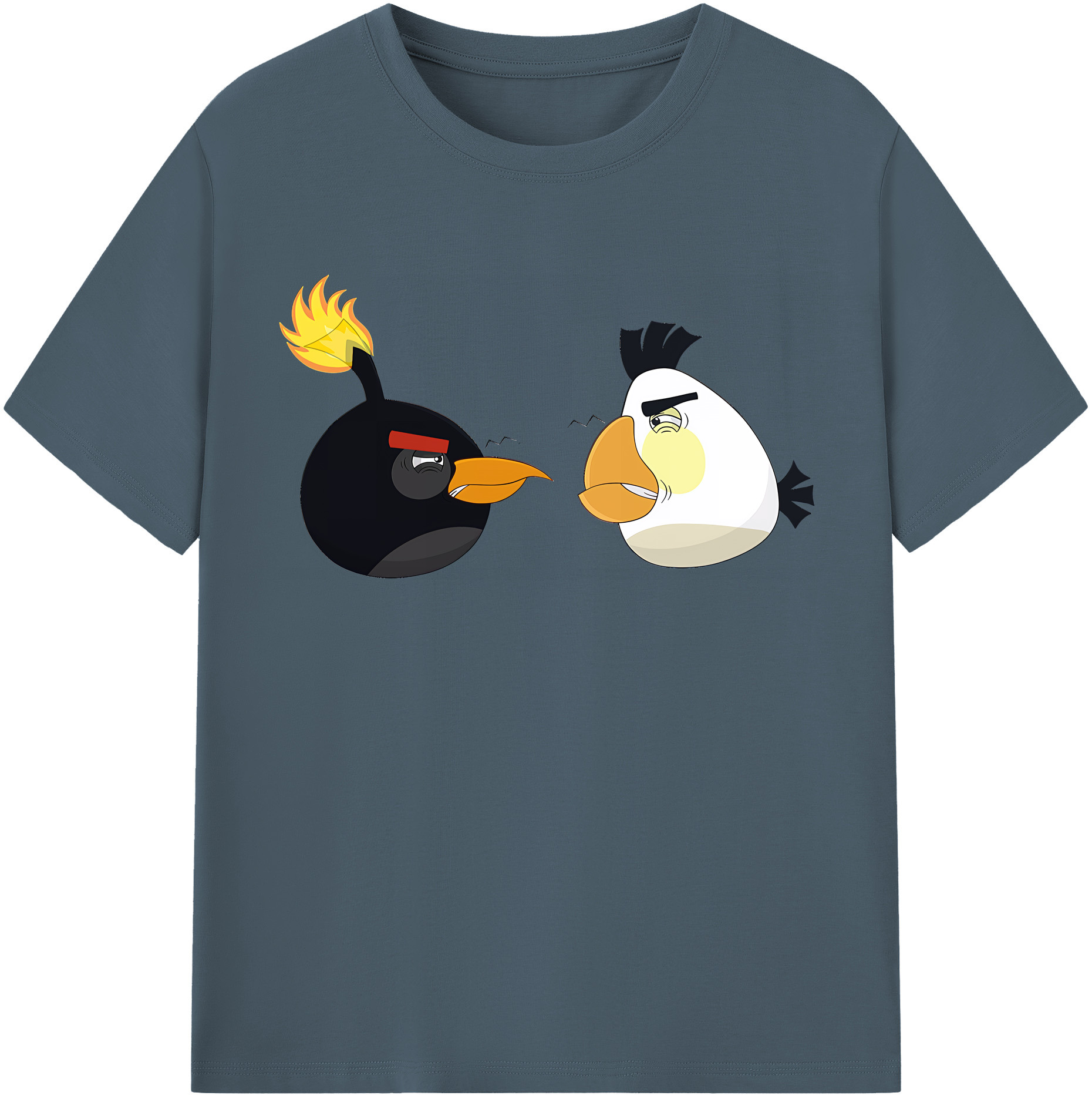 （画像用） Angry Birds アングリーバード 綿100％半袖Tシャツ（フロントプリント）